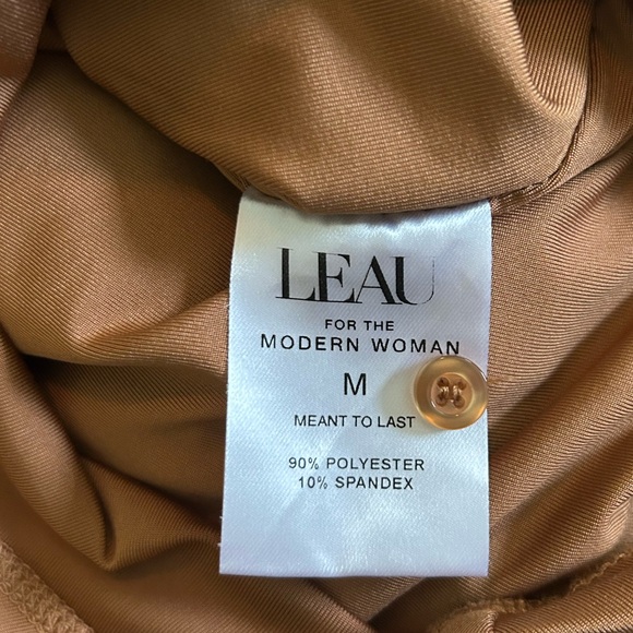 Leau Ruched Brown Mini Dress - Picture 8 of 9